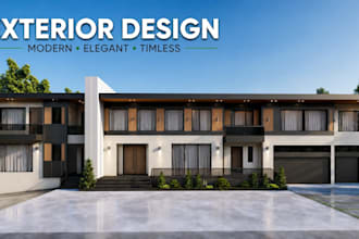 design exterior facade and create realistic 3d renderings