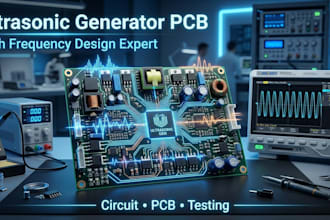 design ultrasonic generator pcb system for non medical testing use
