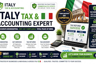 be your italian tax and commercialista for bookkeeping and vat in italy