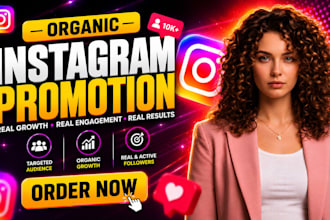 do organic instagram promotion for instagram growth and instagram engagement