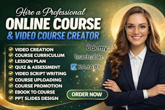 do PPT video course creation, elearning content that educates, sell and converts