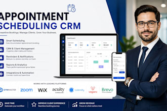 setup appointment scheduling gymmaster zoom wix acuity calendly vagaro brevo CRM