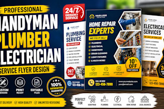 design handyman flyer plumber electrician cleaning service flyer design pro