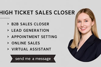 sales closer representative inbound outbound b2b online sales manager