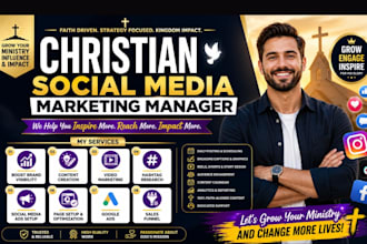 be christian social media manager, faith based content youtube virtual assistant