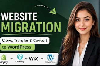 clone migrate transfer shopify godaddy to wordpress wix website migration