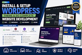 design avada wordpress website, avada theme customization, website development