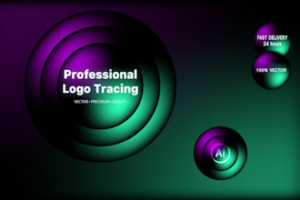 do professional manual vector tracing and logo restoration