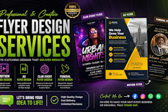 do motion flyer design, a5 flyer, club event flyer design, funeral flyer