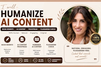 humanize ai content book rewrite ai content proofread plagiarism check