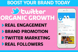 do fast organic growth for twitter x followers and crypto promotion