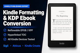 do kindle formatting and kdp ebook conversion for self publishing author