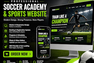 design squarespace football academy website soccer training website sports