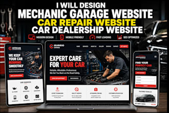 design mechanic garage website car repair website car dealership website