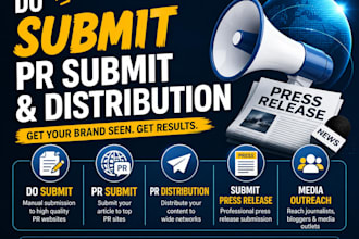 do submit pr submit article pr distribution submit press release media outreach