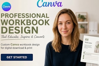 design editable canva workbook worksheets and course materials