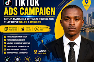setup and manage tiktok ads campaign advertising and tiktok video ads for sales