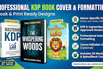 design professional KDP ebook cover and paperback formatting for amazon