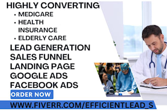 generate medicare health insurance elderly care  leads build medicare website
