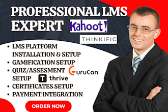setup training today kahoot thrive lms gurucan configio thinkific canditech