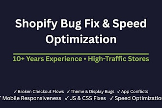 fix your shopify store bugs errors and performance issues