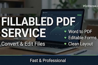 create fillable PDF forms and convert word to pdf file verse versa
