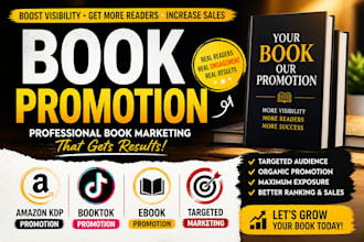 do book promotion, ebook promotion and amazon kdp marketing to boost sales