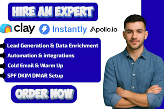 build an automated b2b lead generation system using clay, apollo, and instantly