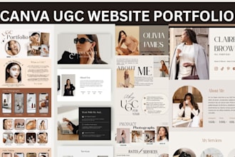 design canva ugc website portfolio, canva website, canva ugc portfolio website