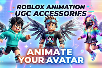 roblox animation, roblox accessories ugc, and roblox avatar or face design
