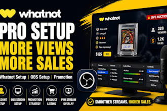 set up and optimize your whatnot obs stream for live auction sales