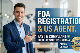 do fda registration, US agent service for food or cosmetics