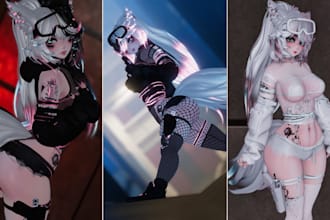 custom vrchat furry avatar furry nsfw fursona vr character anime avatar 3d model