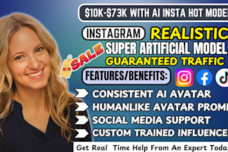realistic instagram ai avatars, 4k ai avatar, fanvue ai influencer model, tiktok