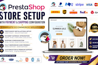 install and setup prestashop store with payment and shipping configuration