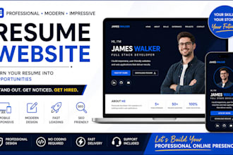 create a professional resume website portfolio that gets you hired