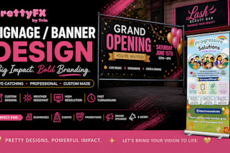 design a professional banner or signage for your business