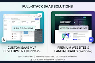 create develop bubble io mvp bubble website bubble no code developer bubble saas