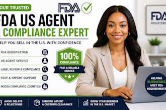 do fda registration, US agent service, compliance for food, cosmetic and amazon