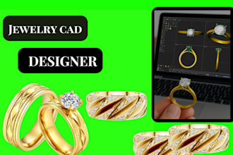 do 3d jewelry design jewelry ring cad design in stl cad model production ready