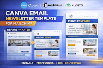 design canva editable email campaign newsletter templates for businesses