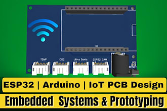 design  iot embedded system and pcb prototype using esp32 or arduino