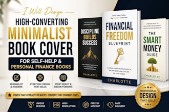 design high converting minimalist covers for self help and personal finance book