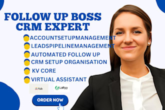 set up follow up boss fub crm ghl kv core podio build brevo work flow