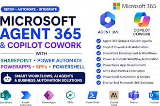 setup microsoft agent 365 copilot cowork claude code power automate sharepoint