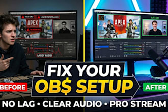 set up obs studio for streaming, recording, scenes, and audio optimization