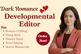 developmental edit romance, ya, fantasy horror novel fiction book editor