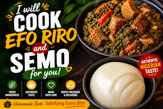 cook delicious efo riro and semo for you