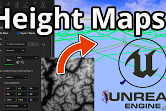 create procedural generation map, height map and terrain map in unreal engine