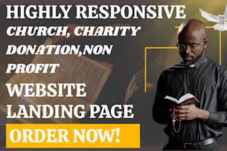 design church website donation charity ministry nonprofit landing page